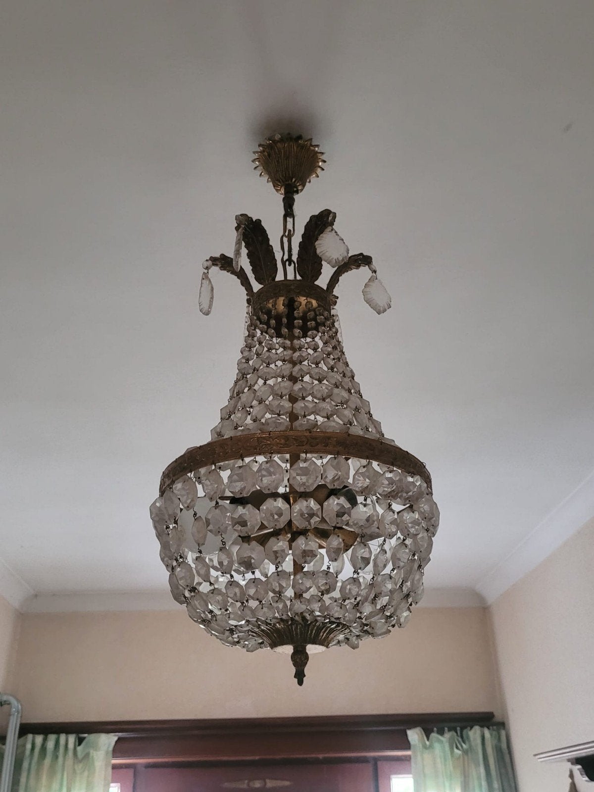 Magnifique lustre en cristal vintage, Enlèvement