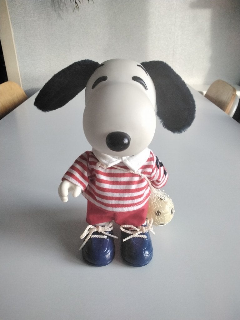 Figurine originale SNOOPY joueur de football (années 80-90), Enlèvement ou Envoi, Comme neuf