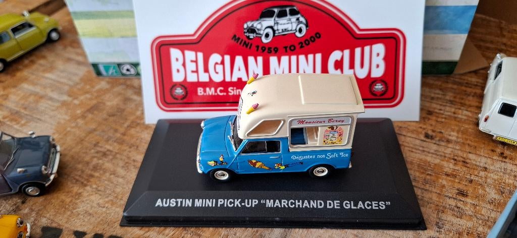 AUSTIN MINI Mk2 PICK-UP Marchand Glaces 1/43 UH Neuf+Boitier, Enlèvement ou Envoi, Neuf, Voiture, Universal Hobbies