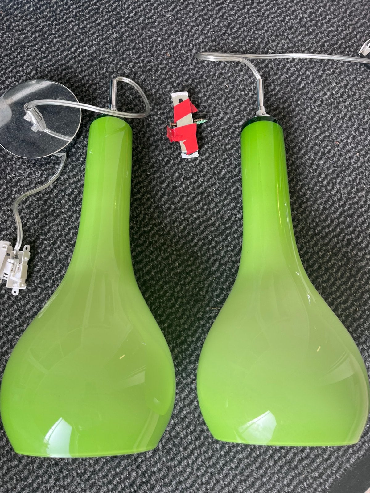 Nordlux hanglamp – groen opaalglas – Scandinavisch design, Ophalen, Zo goed als nieuw, Groen, Hanglamp