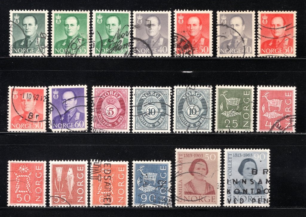 NORVÈGE Lot 1962 timbré, Timbres & Monnaies, Timbres | Europe | Scandinavie, Envoi, Norvège, Affranchi