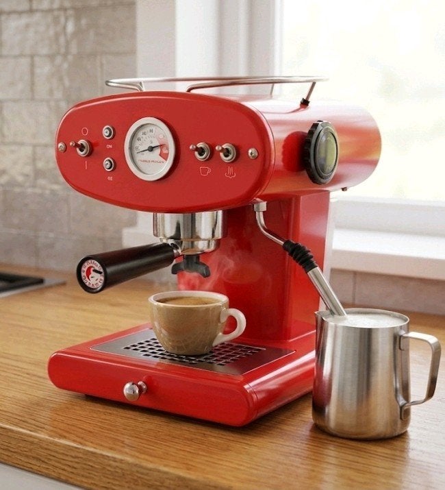 Francis Francis X1 Espressoapparaat (Luca Trazzi) – Rood, Electroménager, Enlèvement ou Envoi