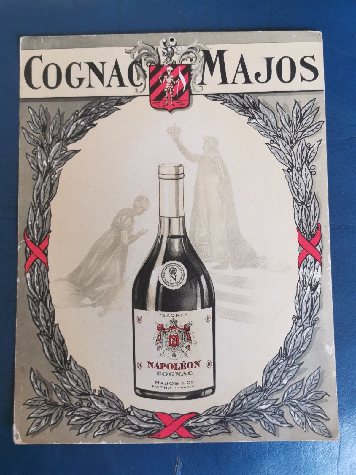 Cognac publicité en carton ancien, Collections, Envoi