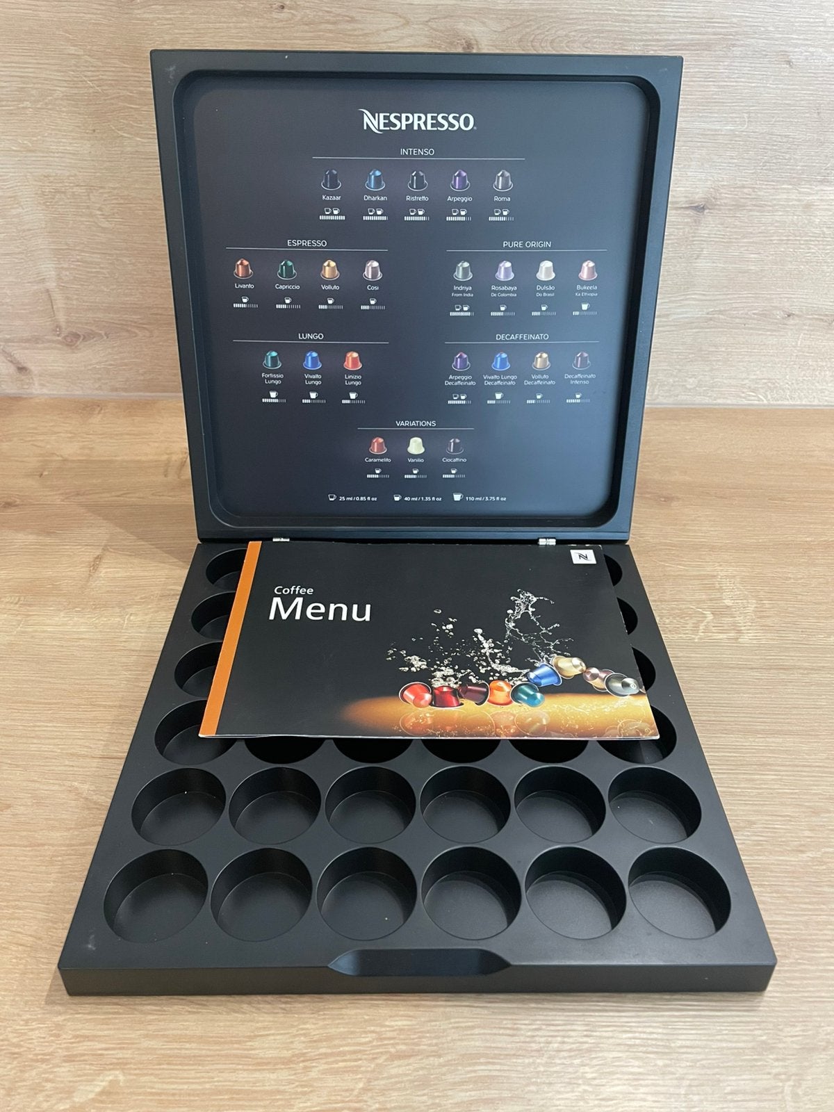 Boîte à capsules Nespresso en bois noir (36 pièces), Electroménager, Accessoires de machine à café, Comme neuf, Porte-capsules