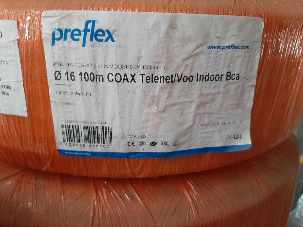 Coax preflex kabel, Ophalen, Nieuw, Kabel of Snoer