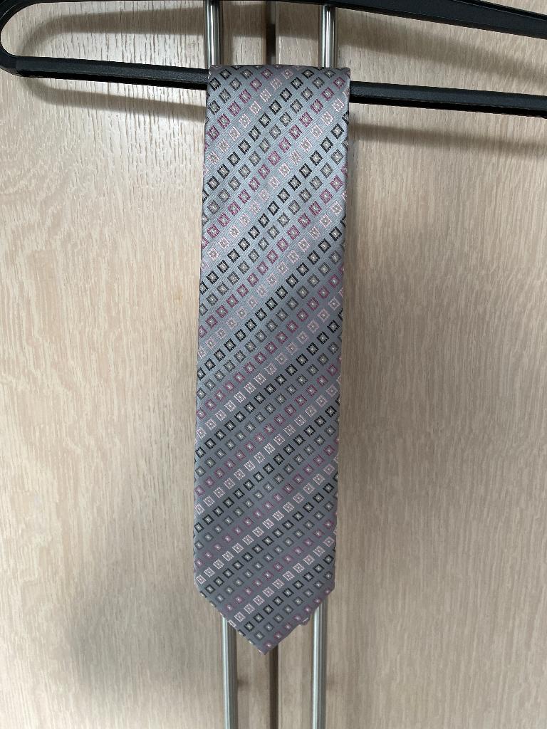 Das roze-grijze vierkantjes, Kleding | Heren, Stropdassen, Mark 7, Ophalen of Verzenden, Met patroon, Grijs