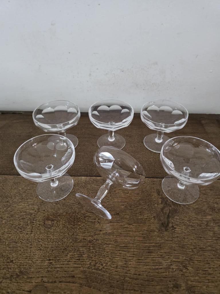 18 antieke mini-kristallen champagnekopjes, Ophalen of Verzenden