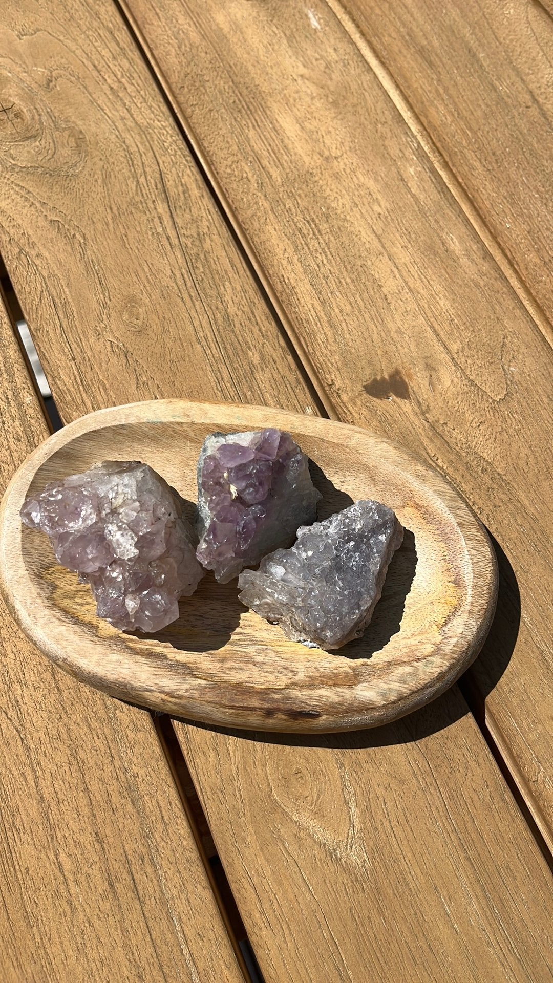 3 stukken amethist, Verzamelen, Mineralen en Fossielen, Ophalen of Verzenden