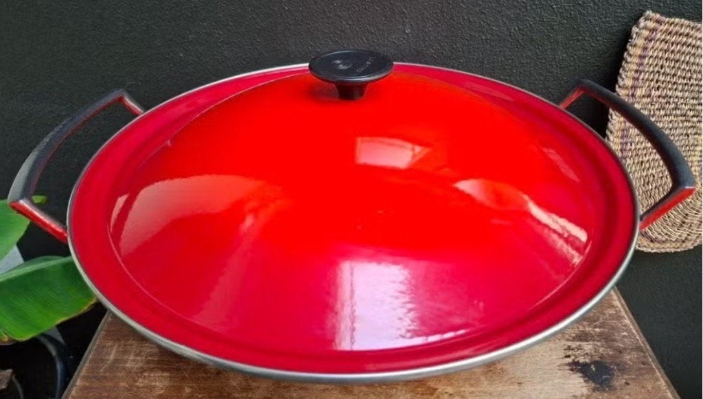 Le creuset wok 37 cm, Maison & Meubles, Cuisine | Casseroles & Poêles, Enlèvement, Comme neuf, Wok, Le Creuset