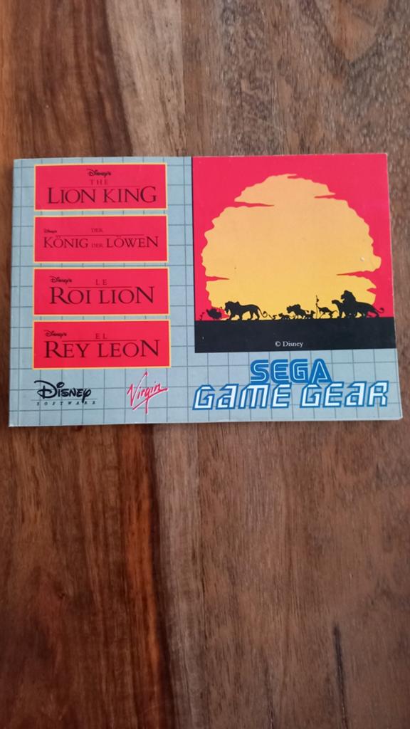 Handleiding en boekje The Lion King King Sega Game Gear Disn, Games en Spelcomputers, Games | Sega, Ophalen of Verzenden, Game Gear
