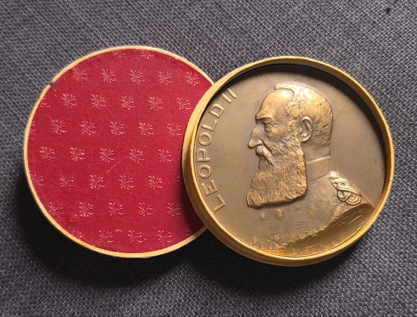 medaille Koning Leopold II 50j haven Zeebrugge 1907-1957, Postzegels en Munten, Ophalen of Verzenden