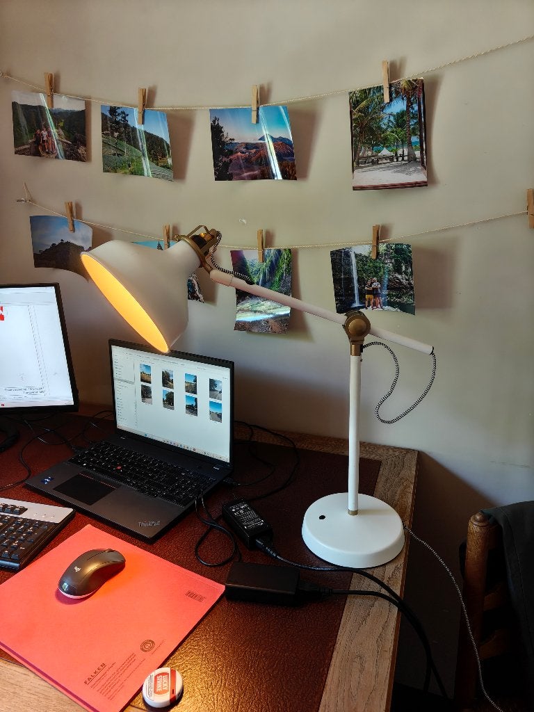 Bureaulamp, Ophalen, Gebruikt, Metaal, Bureaulamp