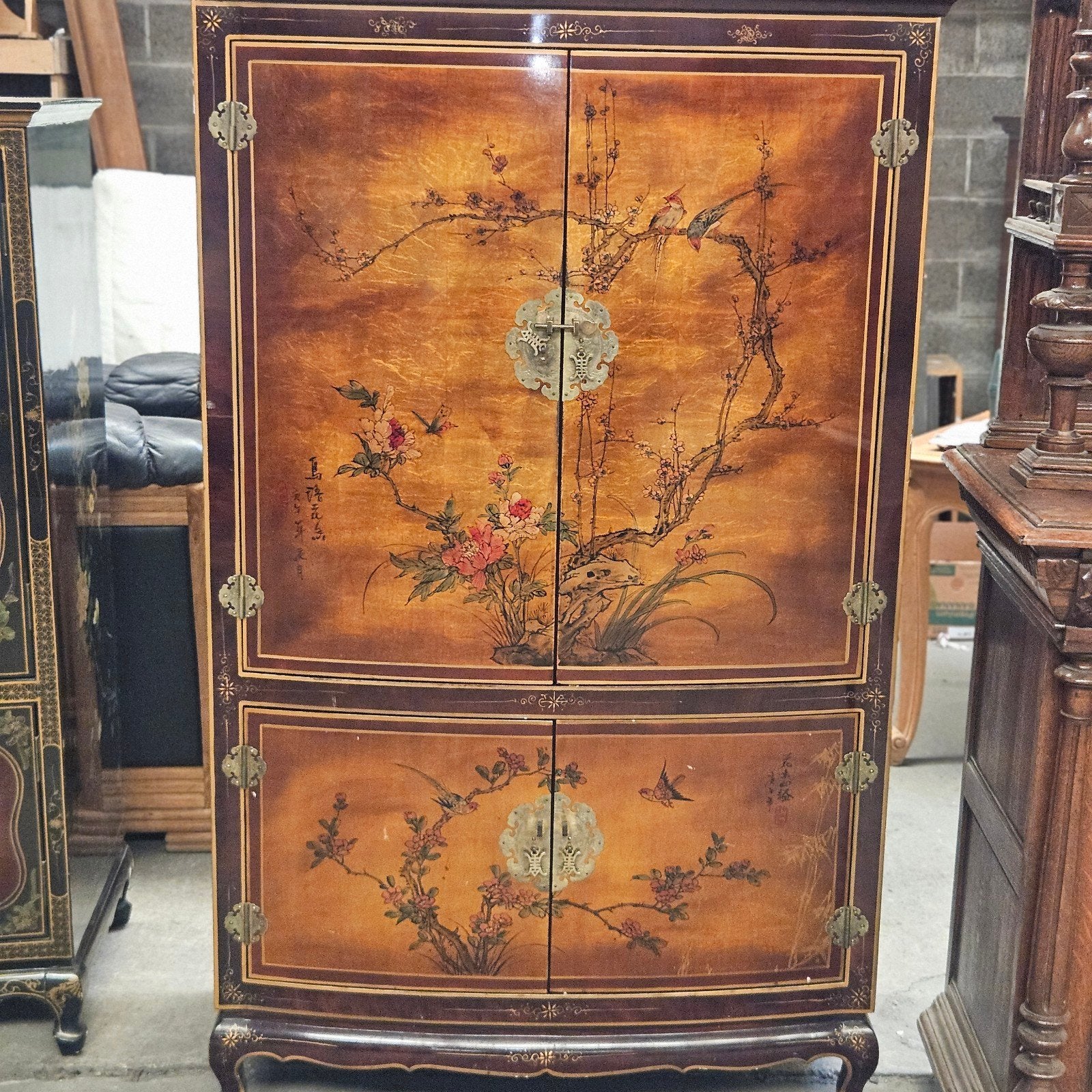 Belle armoire chinoise/meuble de bar chinois peint à la main, Enlèvement ou Envoi