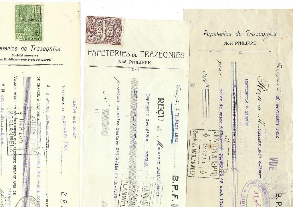 Papeteries de Trazegnies, Collections, Enlèvement ou Envoi, Utilisé