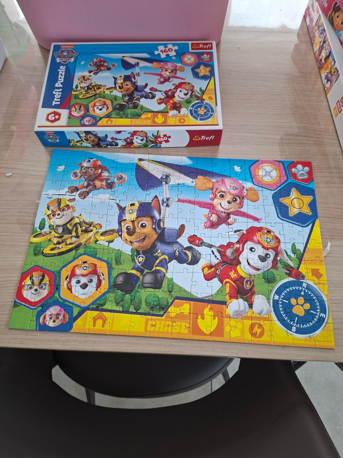 Puzzel pawpatrol 160 stukken, Hobby en Vrije tijd, Denksport en Puzzels, Ophalen, Minder dan 500 stukjes, Zo goed als nieuw, Legpuzzel