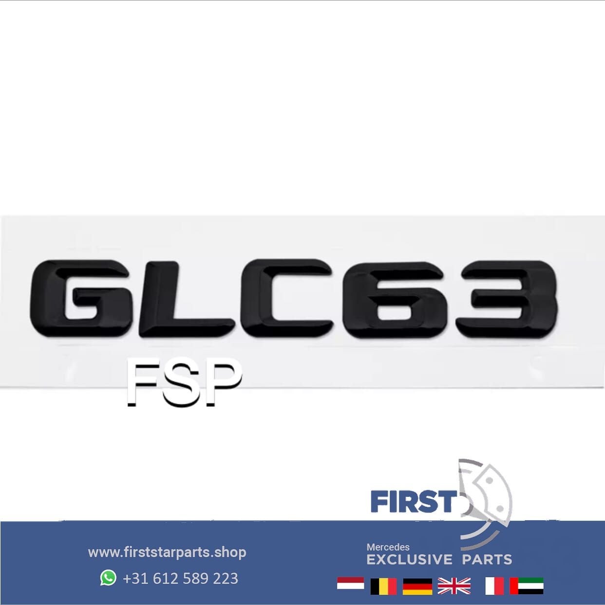 LETTERS W253 GLC63 AMG ZWART LOGO Mercedes GLC Klasse 63 201, Gebruikt, -, Ophalen of Verzenden, Achter