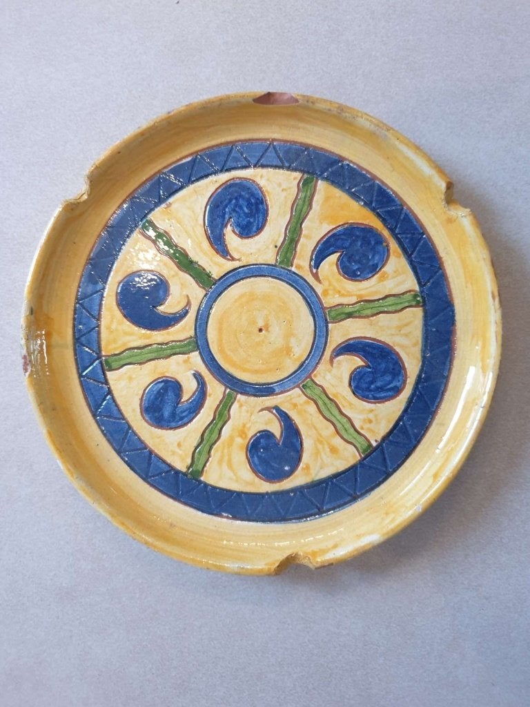 Cendrier en céramique émaillée diamètre 18 cm H 2 cm, Enlèvement