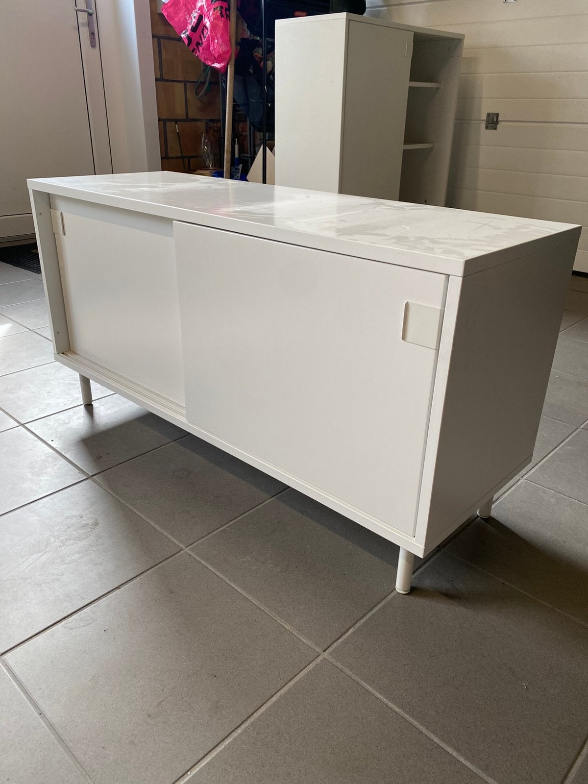 IKEA MACKAPÄR Opbergbank/kast met schuifdeuren,, Huis en Inrichting, Ophalen, Gebruikt