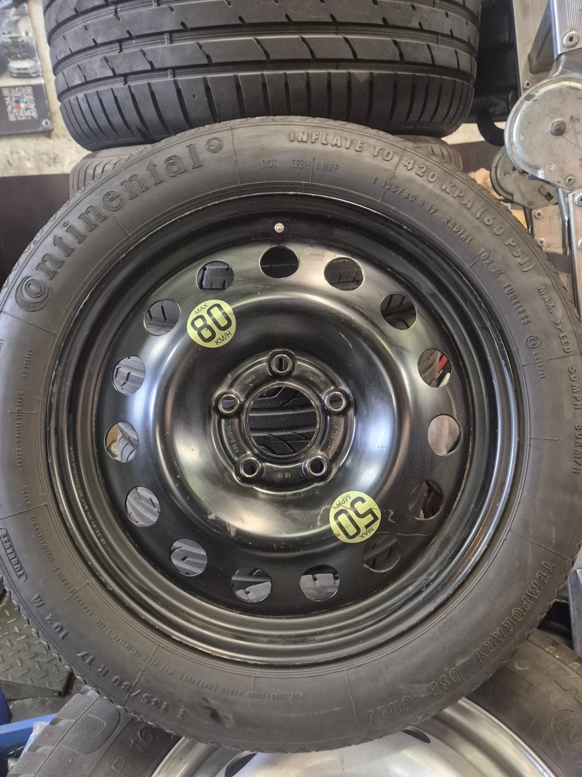 BMW reservewiel thuiskomer, Ophalen, 17 inch