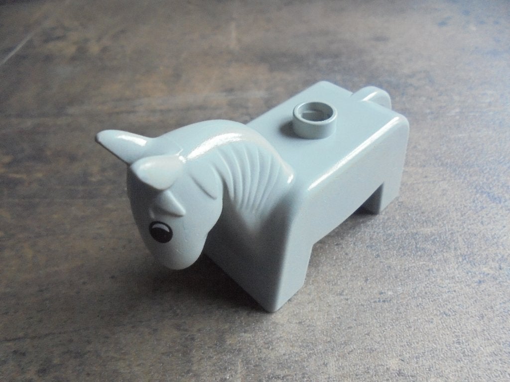 Lego Duplo Animal Horse Black & White Eyes (zie foto's) 10, Ophalen of Verzenden, Gebruikt, Losse stenen, Duplo