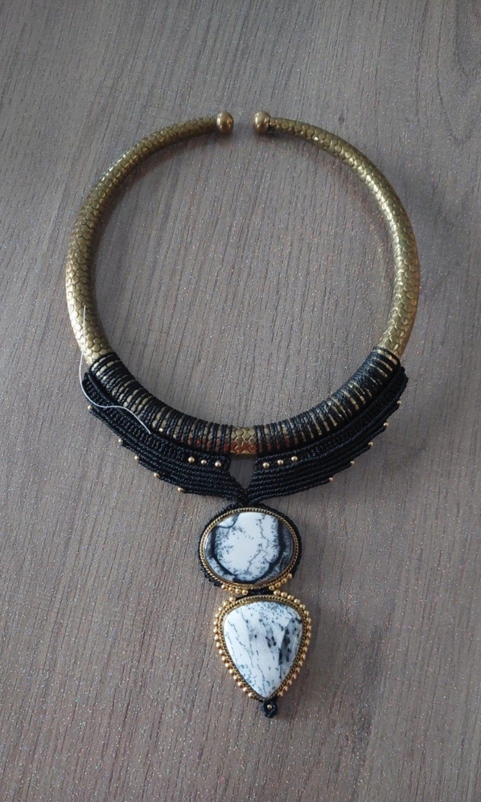 Torque Agate Dentrique, Handtassen en Accessoires, Kettingen, Ophalen of Verzenden, Nieuw, Overige kleuren, Steen of Mineraal
