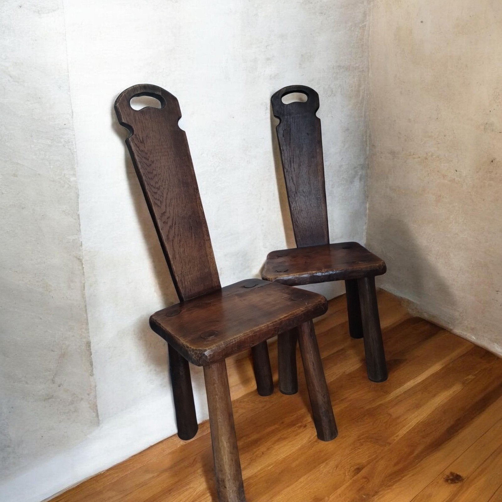 Brutalistische stoelen uit de jaren 60, Huis en Inrichting, Stoelen, Ophalen, Twee