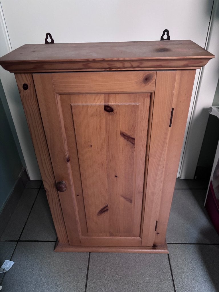 Houten wandkastje, Huis en Inrichting, Kasten | Wandmeubels, Ophalen, Minder dan 150 cm, Minder dan 25 cm, Minder dan 100 cm