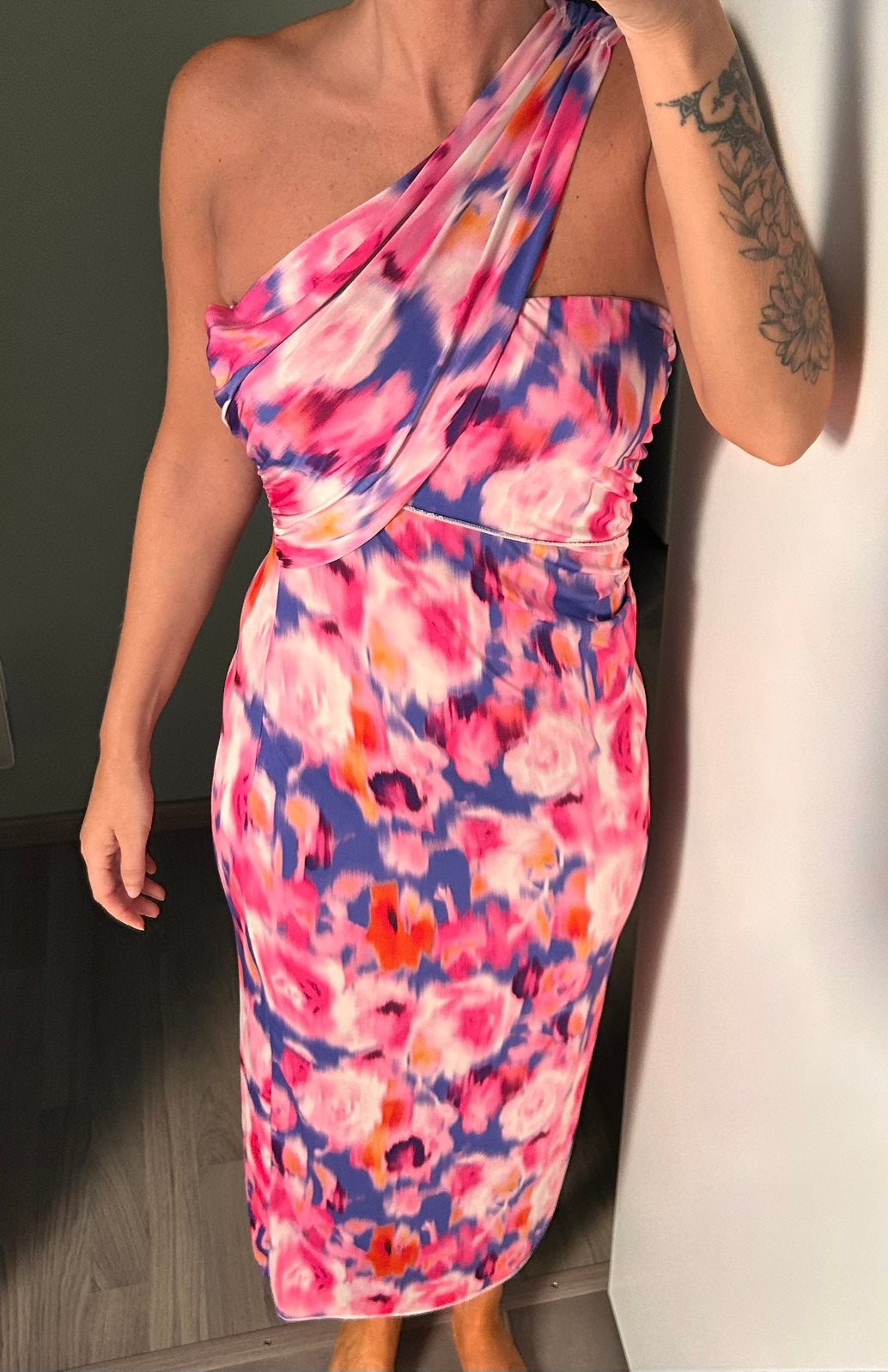 Zomerse jurk, Ophalen of Verzenden, Zo goed als nieuw, Roze, Maat 36 (S)