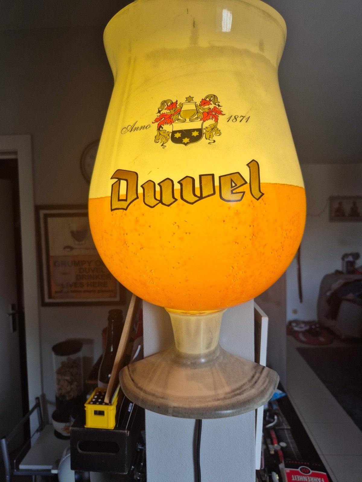 Vintage lamp Duvel, Verzamelen, Merken en Reclamevoorwerpen, Ophalen