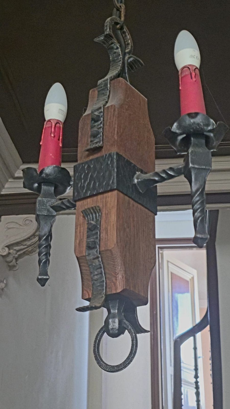 Lustre vintage rustique de style château, Divers, Saint-Nicolas, Enlèvement