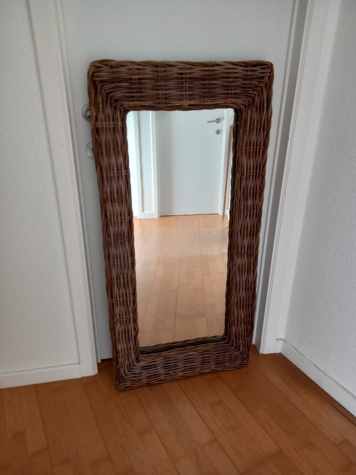 grote spiegel met rotan, Antiek en Kunst, Ophalen