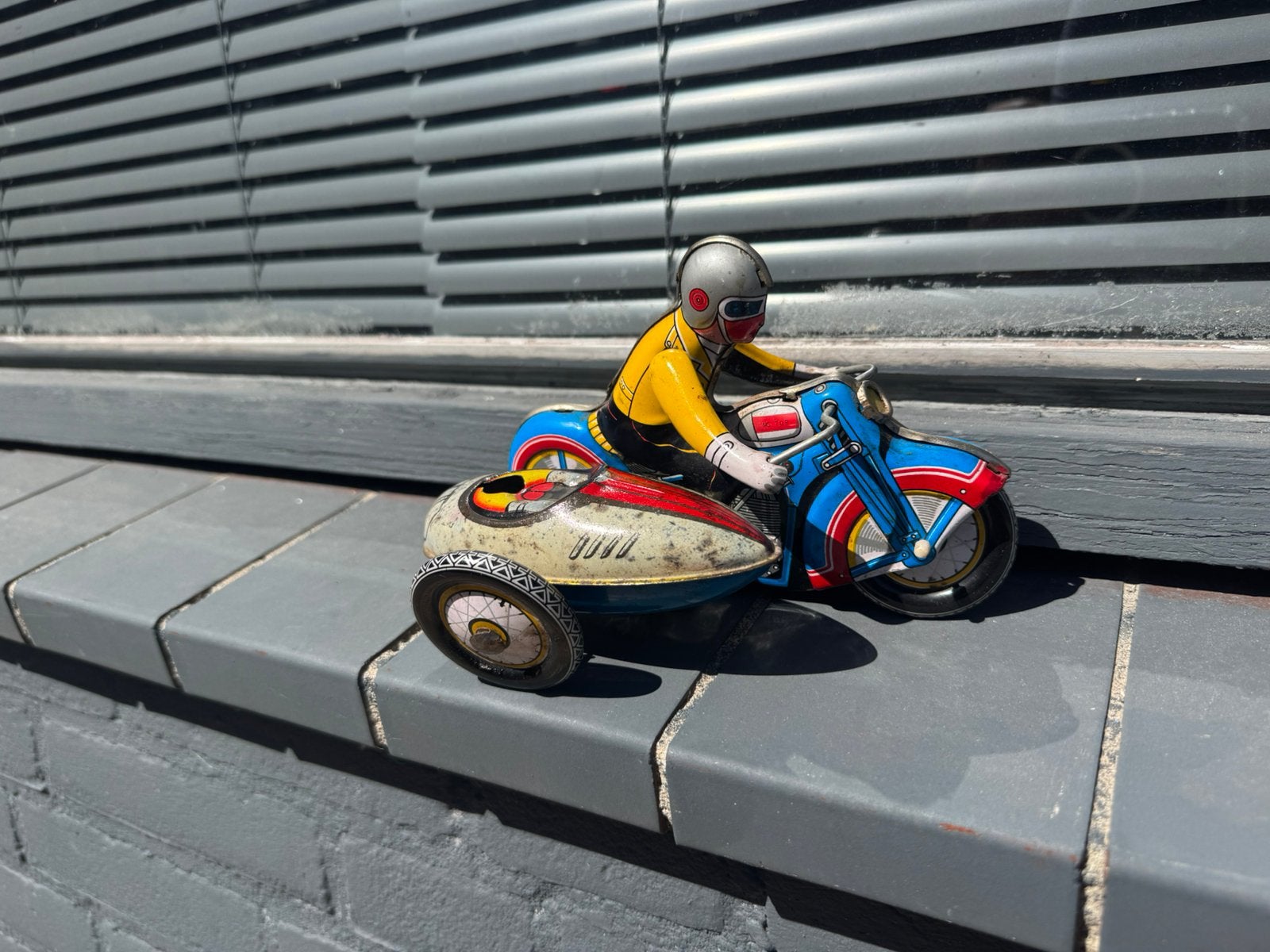 Vintage Blikken speelgoed motor, Antiek en Kunst, Antiek | Speelgoed, Ophalen of Verzenden