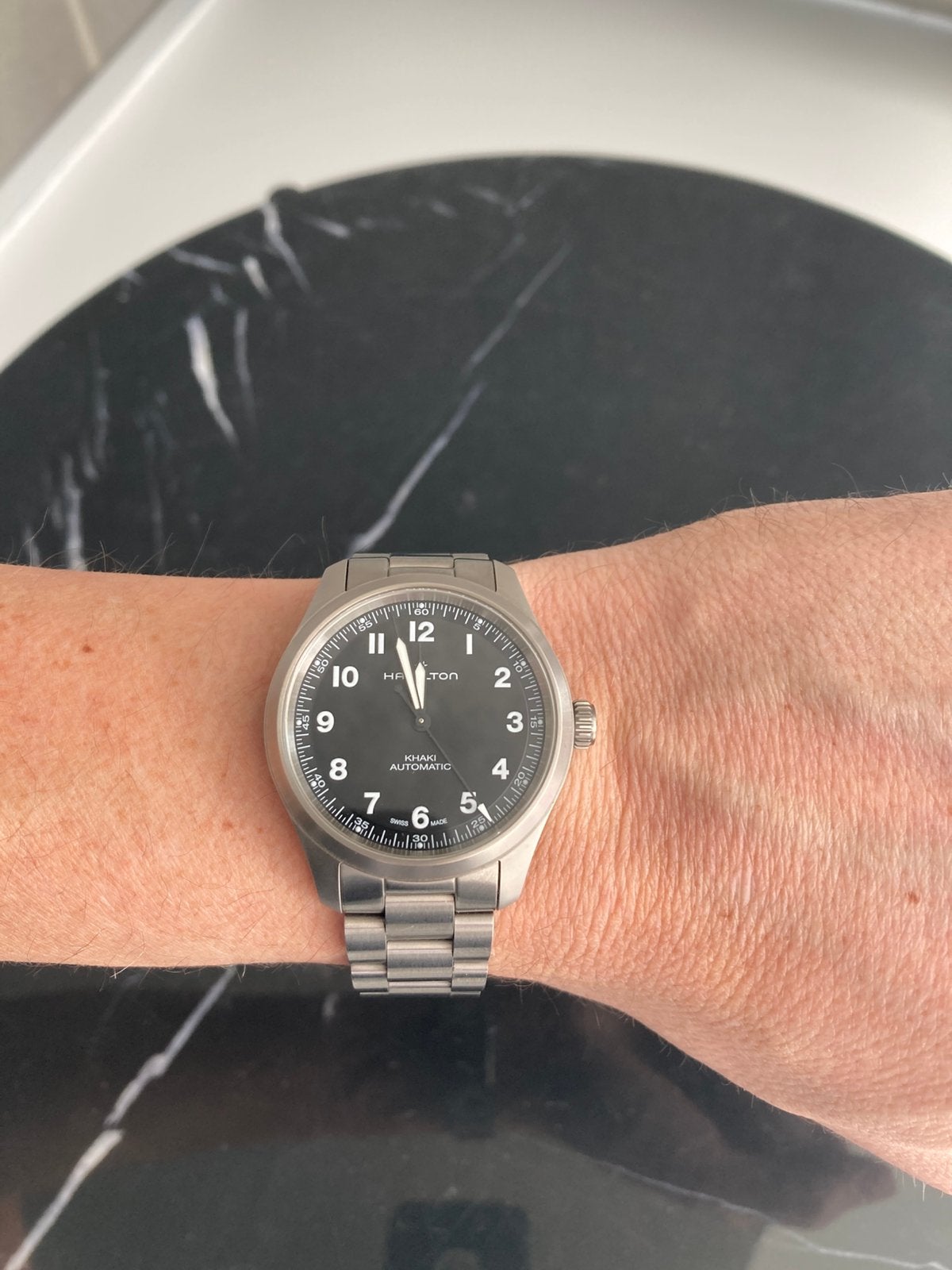 Hamilton khaki automatic 36 mm titanium engineered garments, Ophalen of Verzenden, Nieuw, Polshorloge