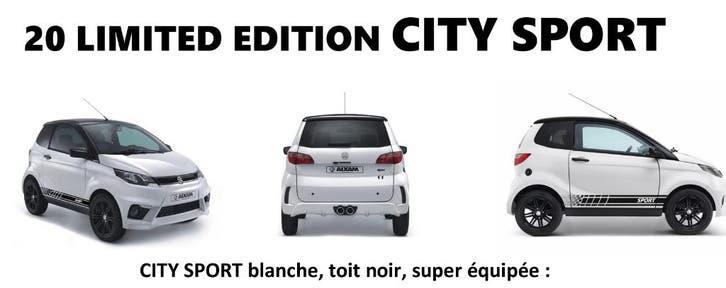 Aixam Edition limited CITY SPORT, avec tablette, Autos, Aixam, Particulier, Diesel, Automatique, Blanc, Cuir, Carnet d'entretien