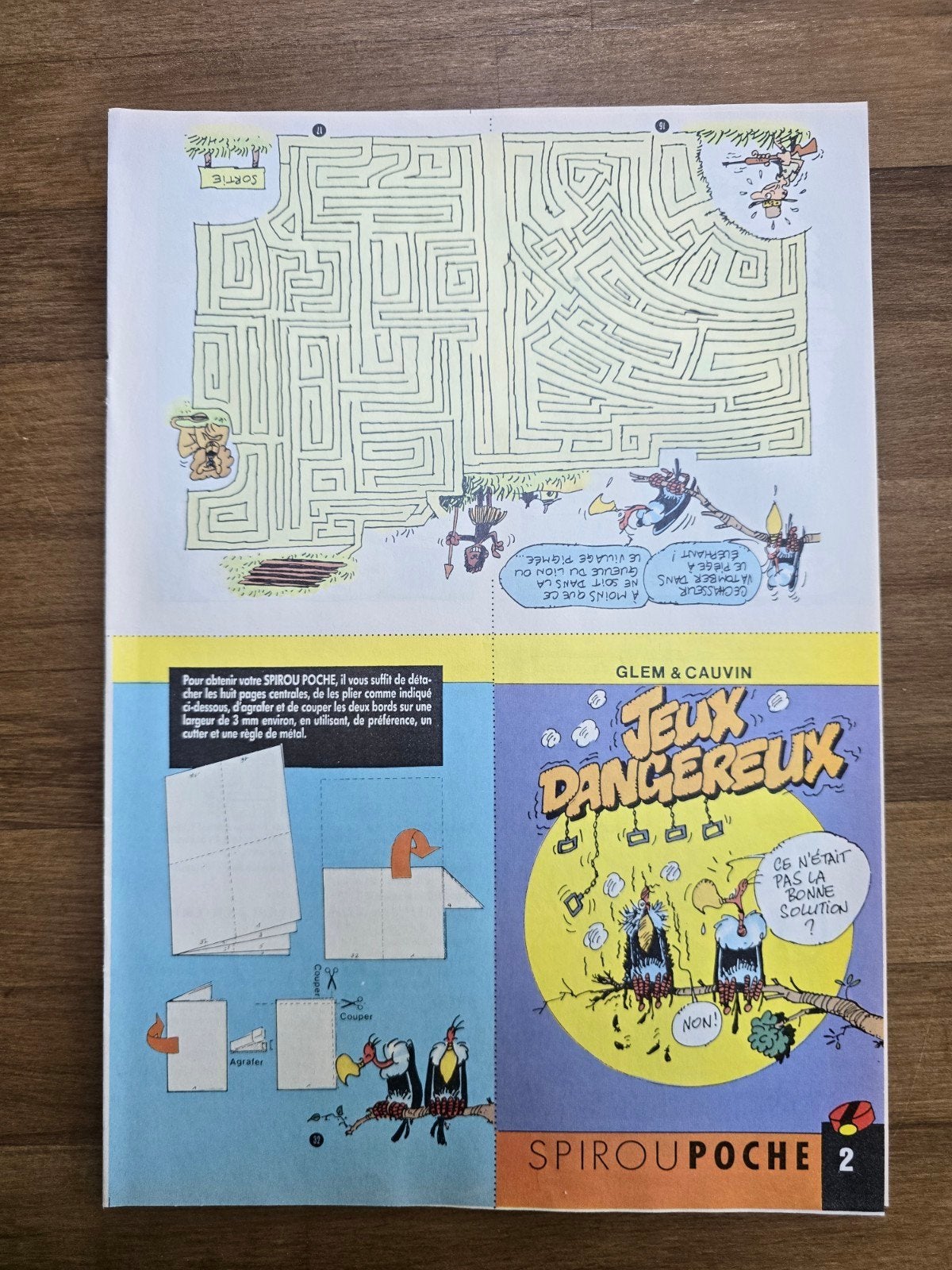 Spirou Poche n2 – Jeux dangereux – Glem & Cauvin – Suppléme, Livres, Enlèvement ou Envoi