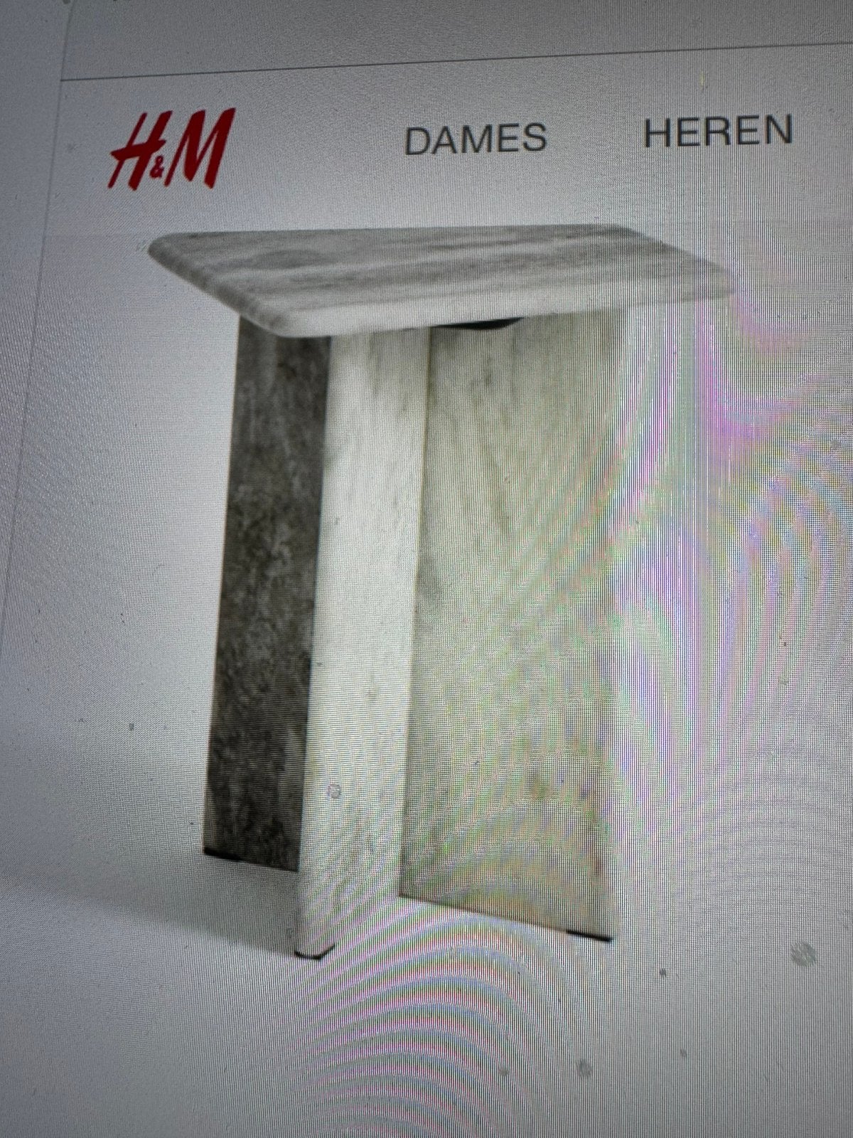 Table d'appoint H&M en marbre 100 % naturel, Enlèvement, Neuf