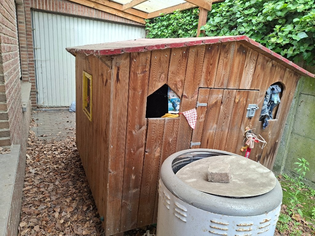 Houten speelhuis, Ophalen, Gebruikt, Hout