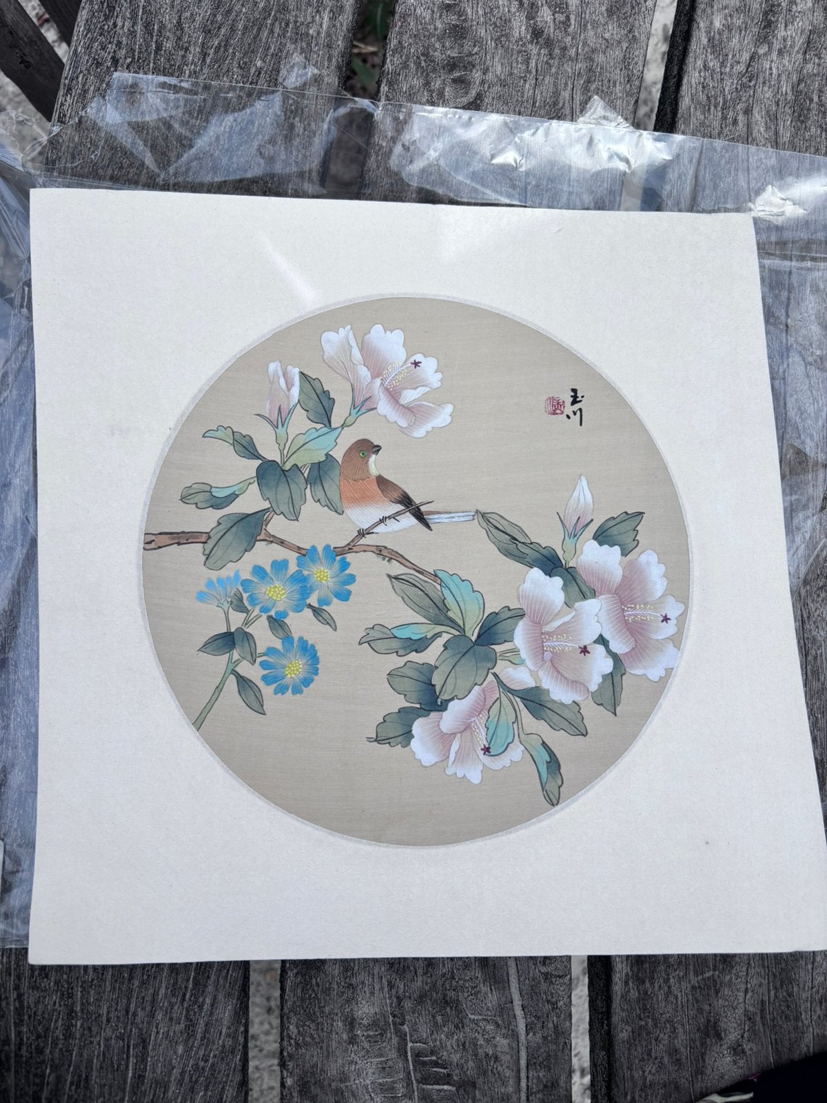 Peinture japonaise sur lin, Antiquités & Art, Enlèvement ou Envoi