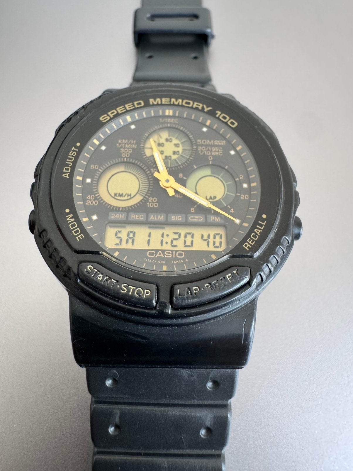 Montre vintage Casio AW-20 Speed Memory 100 Japan M, Bijoux, Sacs & Beauté, Montres | Hommes, Montre-bracelet, Casio, Enlèvement ou Envoi