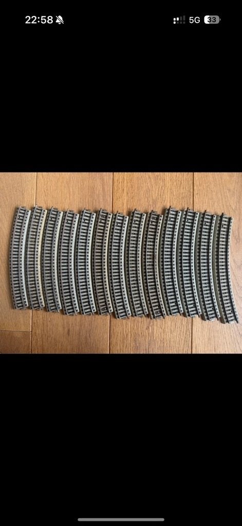 Lot 12 rails courbes Märklin H0 voie M 5100 cercle complet, Enlèvement ou Envoi, Courant alternatif, Rails, Comme neuf