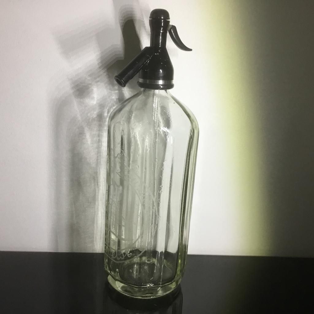Antieke sifon fles Stavelot Eau des Lourdans, Ophalen of Verzenden