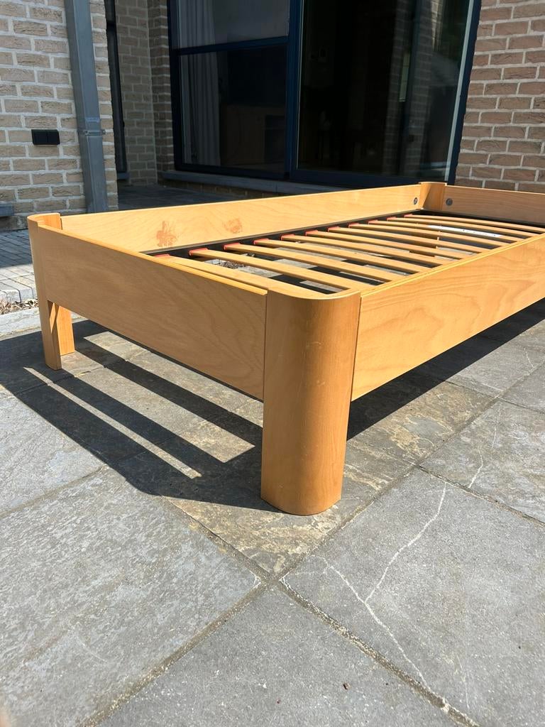 Eenpersoonsbed lattenbodem, Ophalen, Gebruikt, 90 cm, Eenpersoons