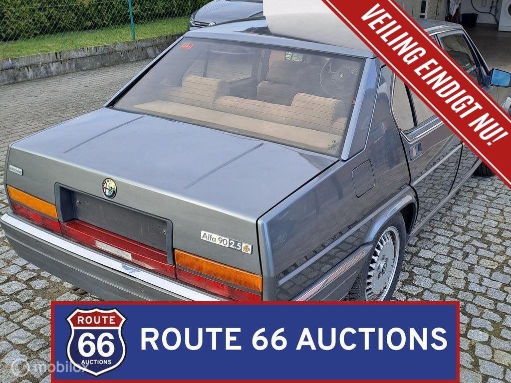 Alfa Romeo 90 2.5 V6 | 1986 | Route 66 Auctions, Autos, Achat, Entreprise, Boîte manuelle, Autre carrosserie