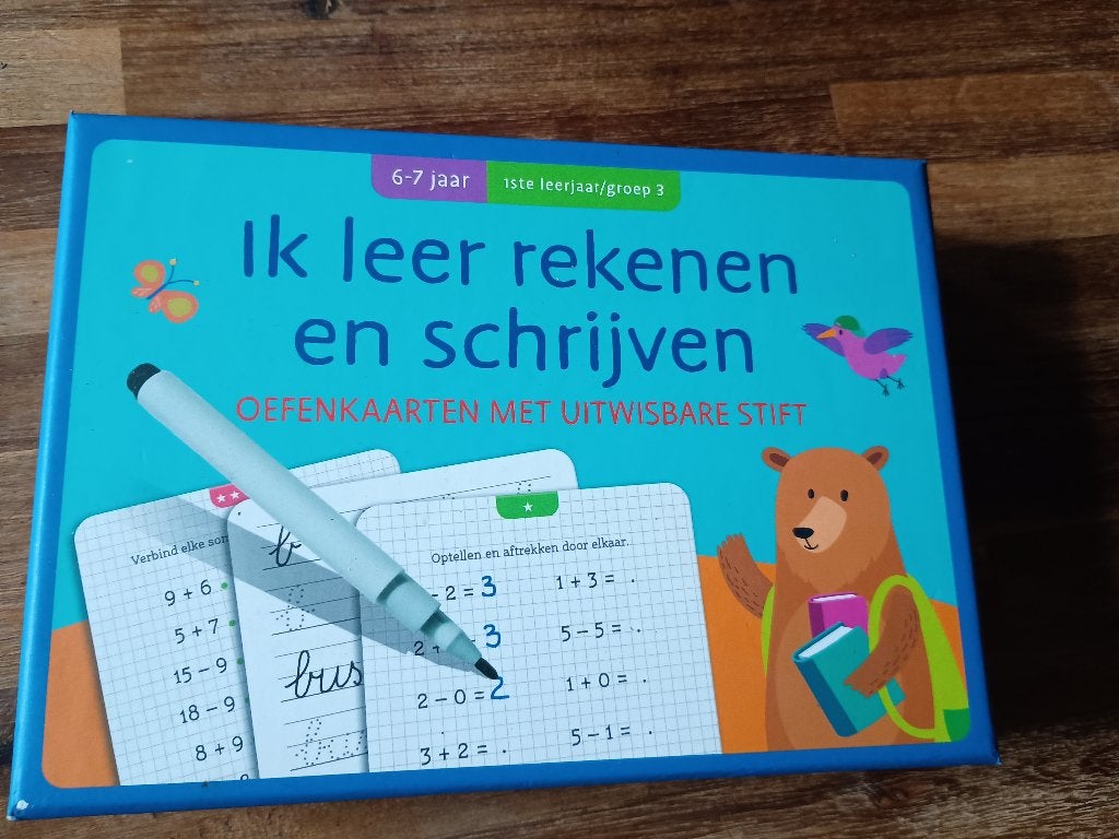 Oefenkaarten rekenen en schrijven 1ste leerjaar, Enlèvement, Comme neuf, Langue et Lecture