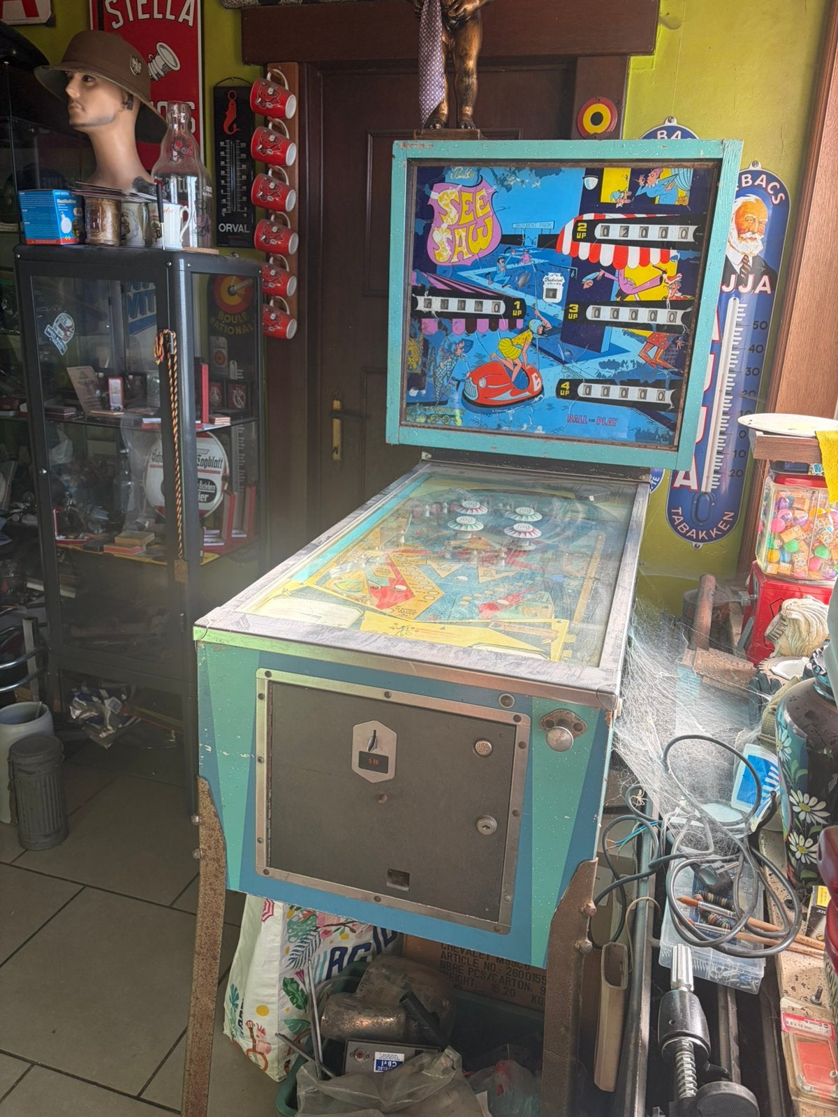 Flipperkast bally see saw, Verzamelen, Automaten | Flipperkasten, Ophalen, Gebruikt, Flipperkast, Bally