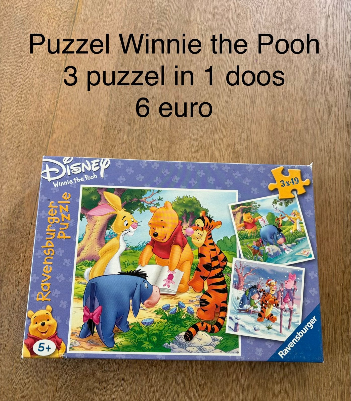 Puzzel Winnie the Pooh 3 in 1 doos, Enfants & Bébés, Jouets | Puzzles pour enfants, Enlèvement, 10 à 50 pièces, Utilisé, 2 à 4 ans