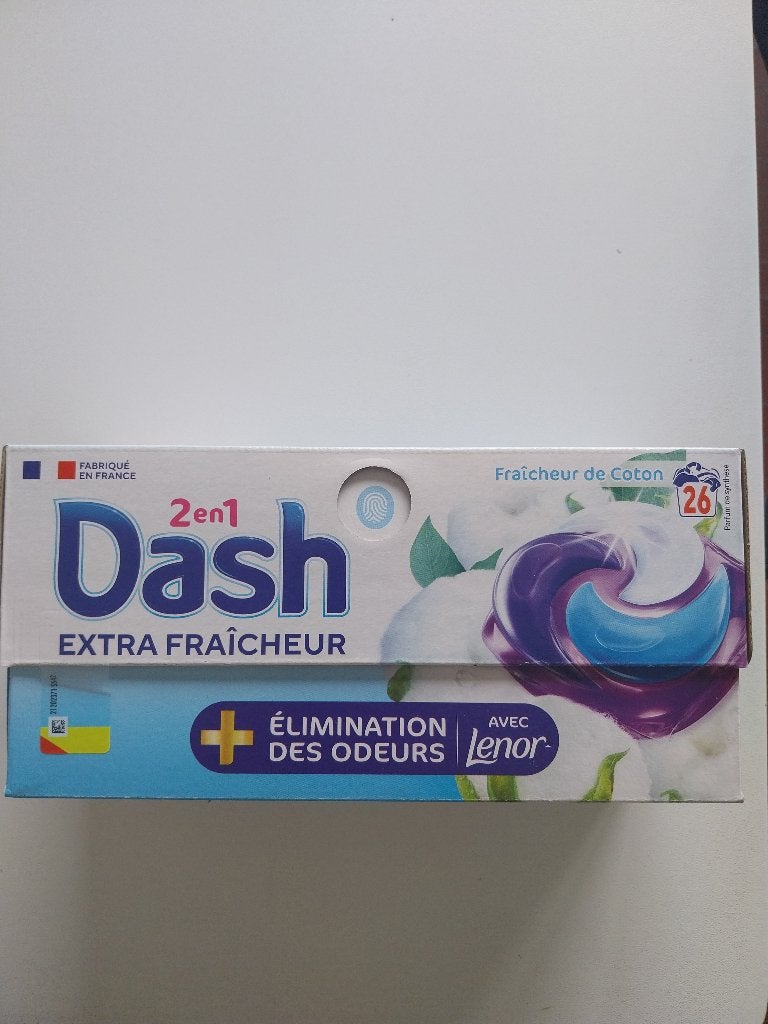 Dash 2-en-1 Extra Fraîcheur avec Lenor, Maison & Meubles, Envoi, Produit de nettoyage