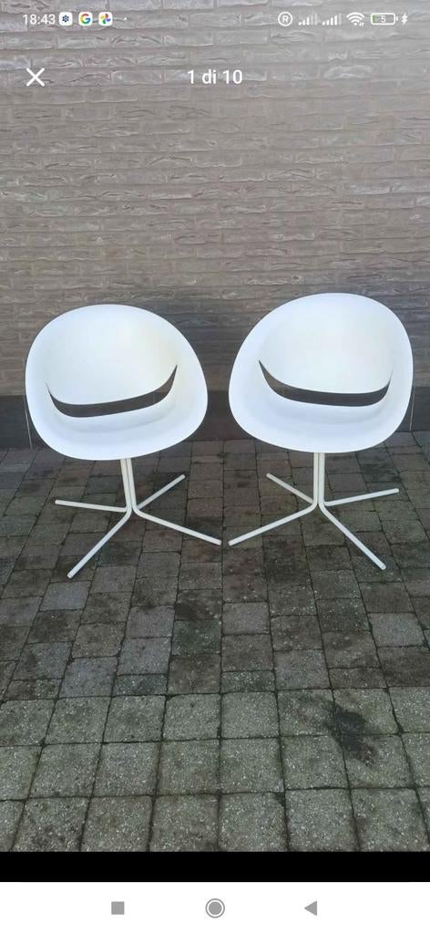 Lot de 2 chaises So Happy Maxdesign Marco Maran blanches, Ophalen