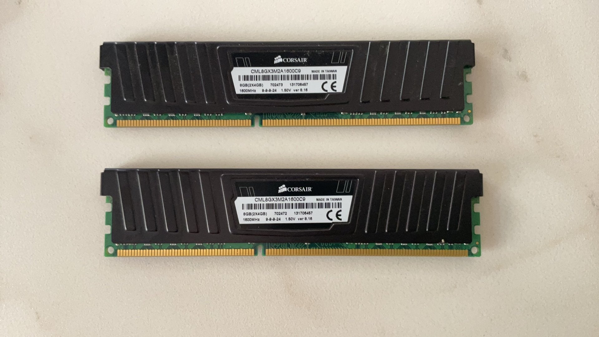 8 GB DDR 3 ramgeheugen ( voor de 2 stuks), Computers en Software, Ophalen of Verzenden, Zo goed als nieuw, DDR, 8 GB