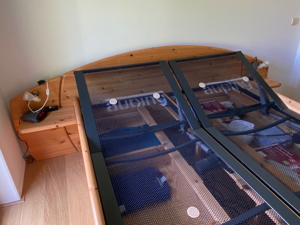 Elektrische verstelbare spiraalbodems  Auping, Ophalen, Verstelbaar, 90 cm, Zwart